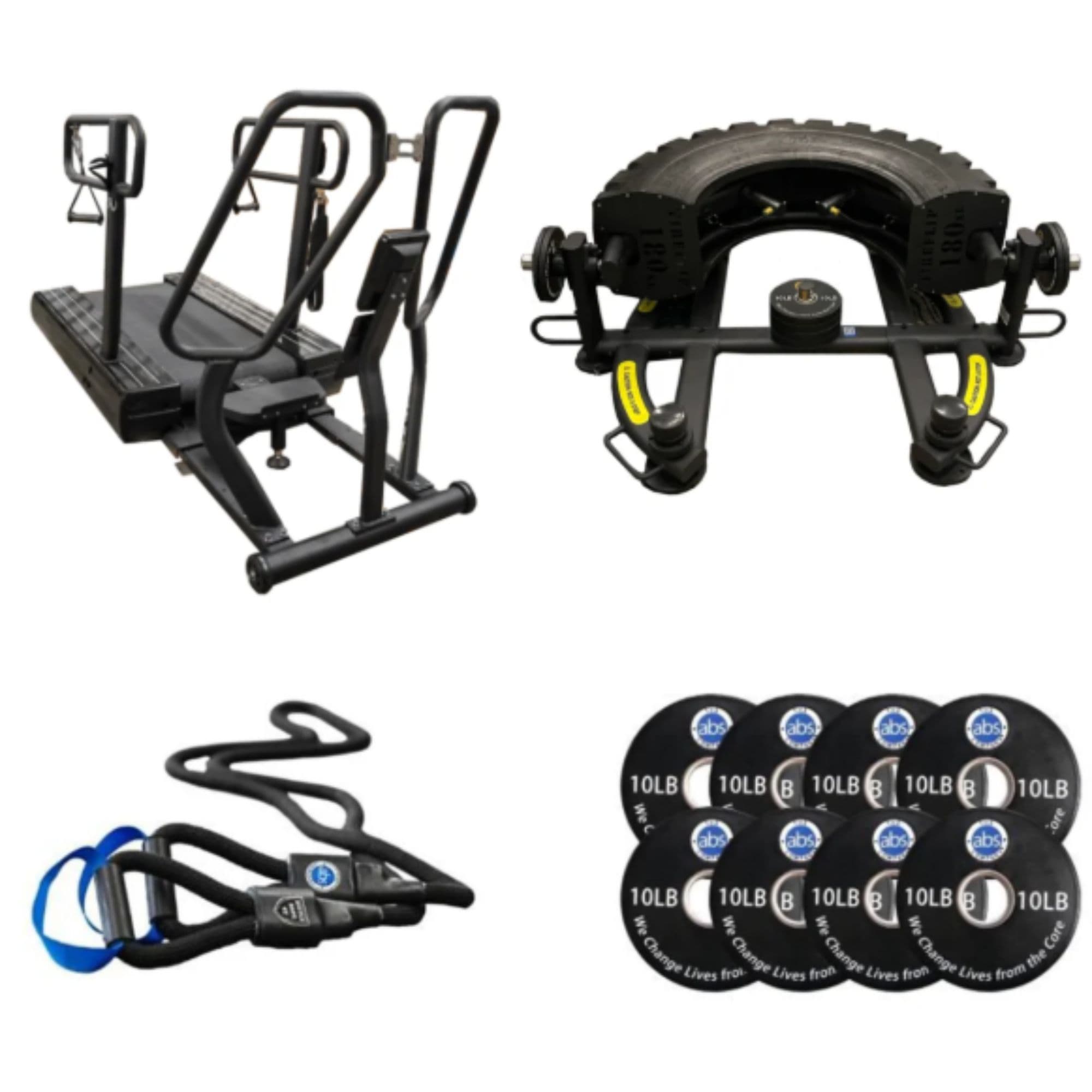 Abs Company HIIT Zone Elite XL Package Inclusions On White Background