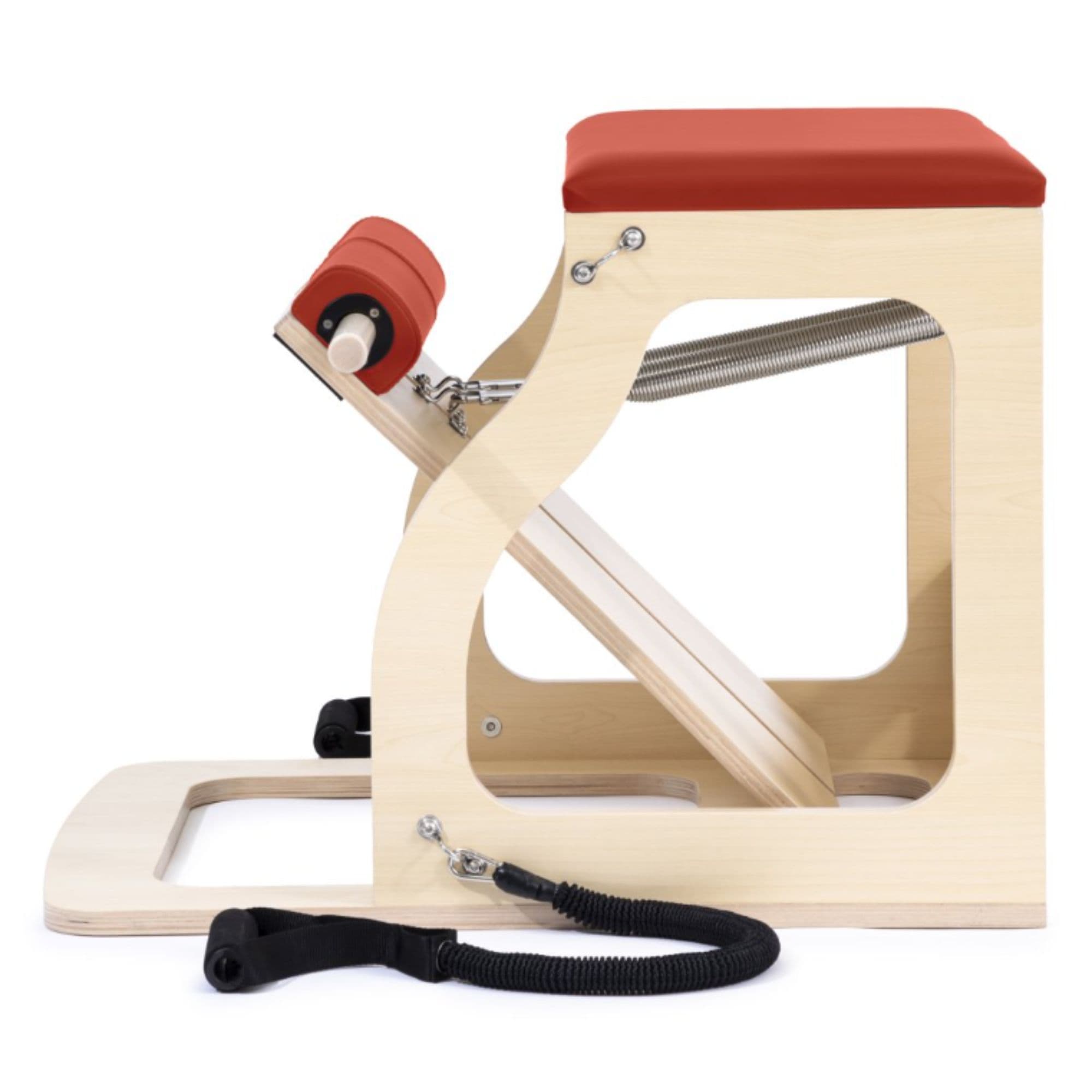 Alma Pilates Chair Red Variant Side View On White Background