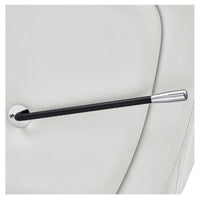 Thumbnail for Anode Salon Shampoo Chairs with Adjustable Leg Close-Up View Of Side Lever Handle And White Upholstered Side Panel