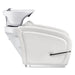 Anode Salon Shampoo Chairs with Adjustable Leg White Side View With White Single Sink On Clean White Background