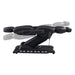 Apollo 4-Motors Thermo Heated Med Spa Treatment Chair Black Variant Side View Demonstrating Adjustable Stirrup Position On White Background