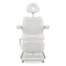 Apollo 4-Motors Thermo Heated Med Spa Treatment Chair White Variant Front View With Raised Headrest On White Background