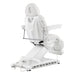 Apollo 4-Motors Thermo Heated Med Spa Treatment Chair White Variant Rear View With Built-In Foot Pedal Control On White Background