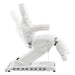 Apollo 4-Motors Thermo Heated Med Spa Treatment Chair White Variant Side View Demonstrating Chair Adjustment Positions On White Background