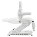 Apollo 4-Motors Thermo Heated Med Spa Treatment Chair White Variant Side View Demonstrating Recline Adjustment Range On White Background