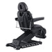 Apollo Heated Quad-Motor Med Spa Treatment Chair Black Variant Rear View With Built-In Foot Pedal Control On White Background
