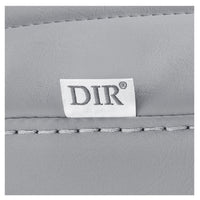 Thumbnail for Artura Modern Barber Chair Close-Up View Of Gray Upholstery With Horizontal Stitching And Brand Name