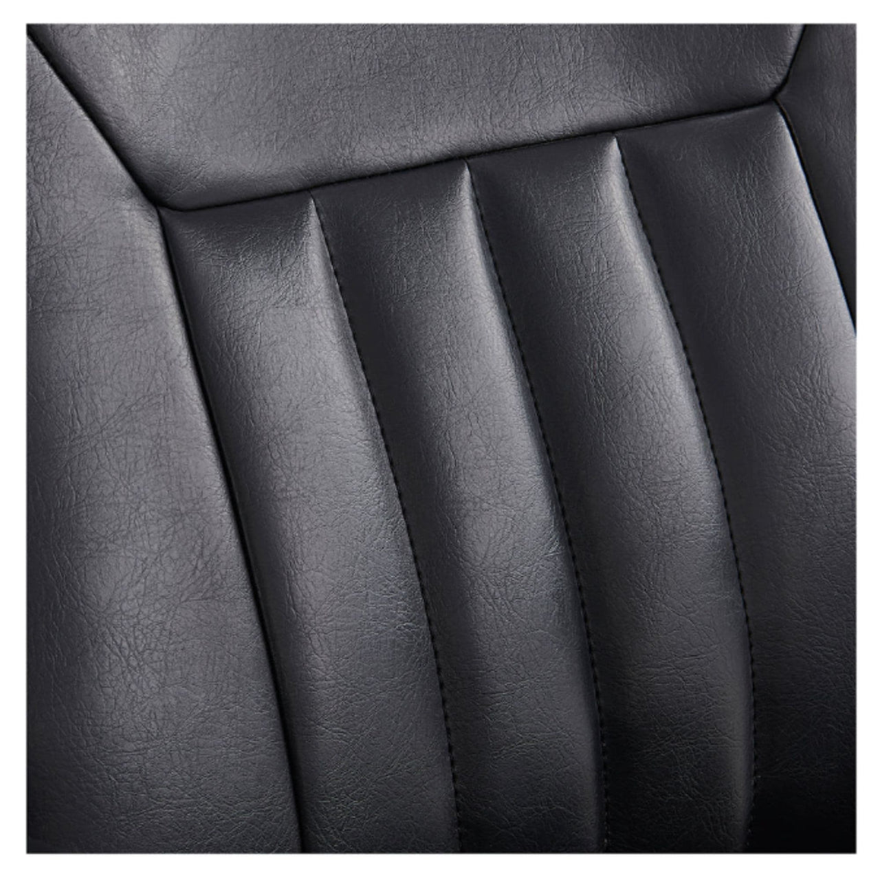 Artura Modern Barber Chair Close Up View Of Black Upholstered Backrest