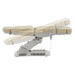 Aurora 4-Motors Swivel Medical Procedure Chair Beige Side View Demonstrating Recline Adjustment Positions On White Background