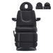 Aurora 4-Motors Swivel Medical Procedure Chair Black Front View Showing Multiple Headrest Option On White Background