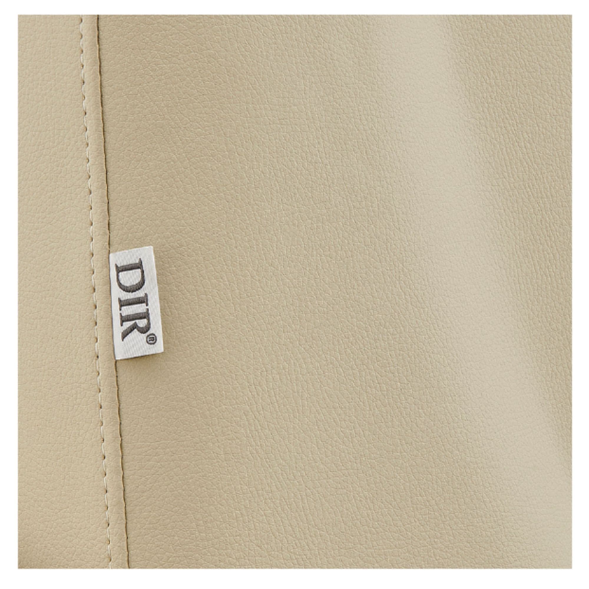 Aurora 4-Motors Swivel Medical Procedure Chair Close-up View Of Beige Upholstery With Brand Name