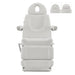 Aurora 4-Motors Swivel Medical Procedure Chair White Front View Showing Multiple Headrest Option On White Background