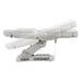 Aurora 4-Motors Swivel Medical Procedure Chair White Side View Demonstrating Recline Adjustment Positions On White Background