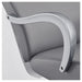 Beckman Adjustable Seat Shampoo Station Close-Up View Of Armrest Design With Gray Upholstery