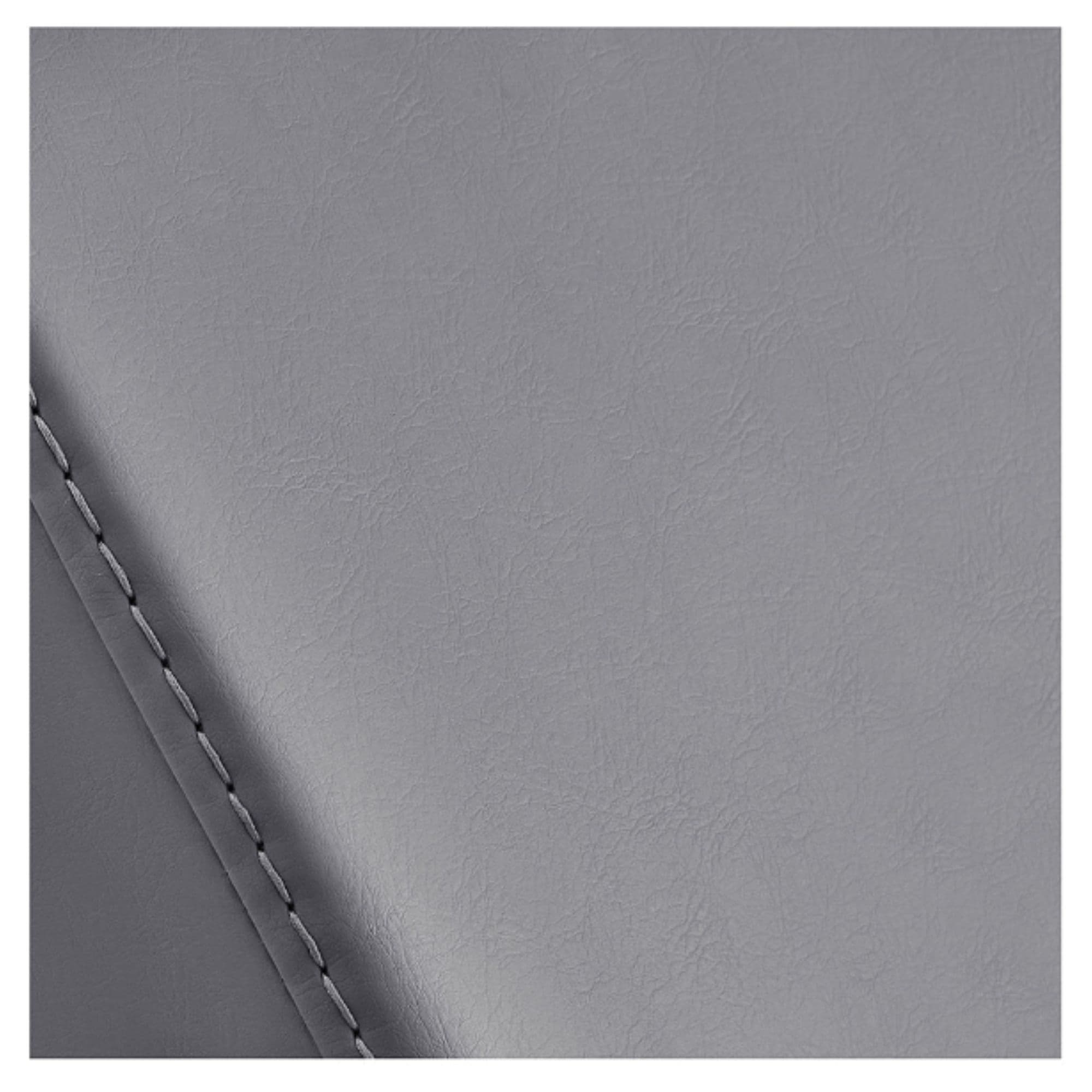 Beckman Gold Shampoo Chair with Adjustable Seat Close-Up View Of Gray Upholstery With Stitching