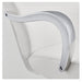Beckman Salon Shampoo Unit with Adjustable Seat Close-Up View Of Armrest Design With White Upholstery