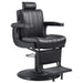 Belgrano Classic Barber Chair Black Variant Front Angled View On White Background