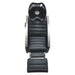 Bella V Recline Massage Salon Shampoo Station Black Top View With Black Single Sink And Extended Leg Rest On White Background