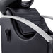 Bella V Recline Massage Salon Shampoo Station Close-Up View Of Upholstered Black Backrest And Armrest Design With Remote Control Holder On Side Panel