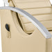 Bella V Recline Massage Shampoo Unit Close-Up View Of Upholstered Beige Backrest And Armrest Design With Remote Control Holder On Side Panel