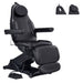 Bellucci Triple-Motor Electric Treatment Chair Black Front Angled With Removable Face Cushion On White Background