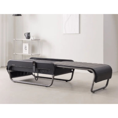 CERAGEM V5 Luxury Core Therapeutic Massage Bed Black Variant Angled View In Light Ambiance Modern Living Room