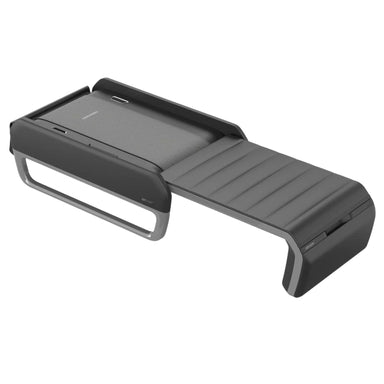 CERAGEM V7 Luxury Core Therapeutic Massage Bed Angled View Fully Extended Of Black Variant On White