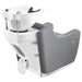 Callisto Electric Shampoo Station Gray Rear View Of White Single Shampoo Wash Station With White Clean Background