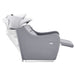 Callisto Electric Shampoo Station Gray Side View With A Demonstration On How to Adjust The Wash Shampoo Station And Leg Rest
