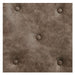 Cavalier Golden Barber Chair Close-Up View Of Diamond Tufted Vintage Brown Upholstery Pattern