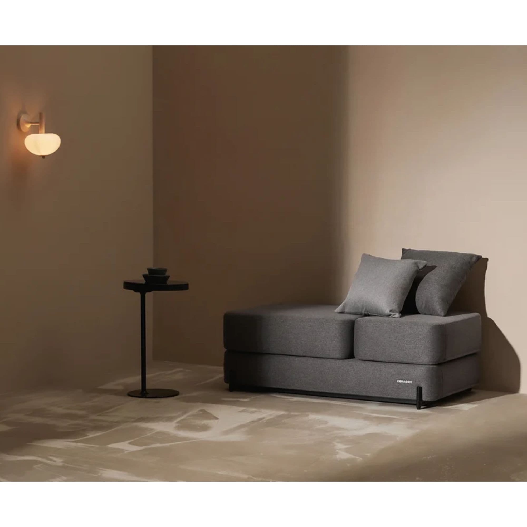 Ceragem Master S4 Wellness Lounger Gray Variant In Warm Minimalist Modern Living Space With Side Table And Light