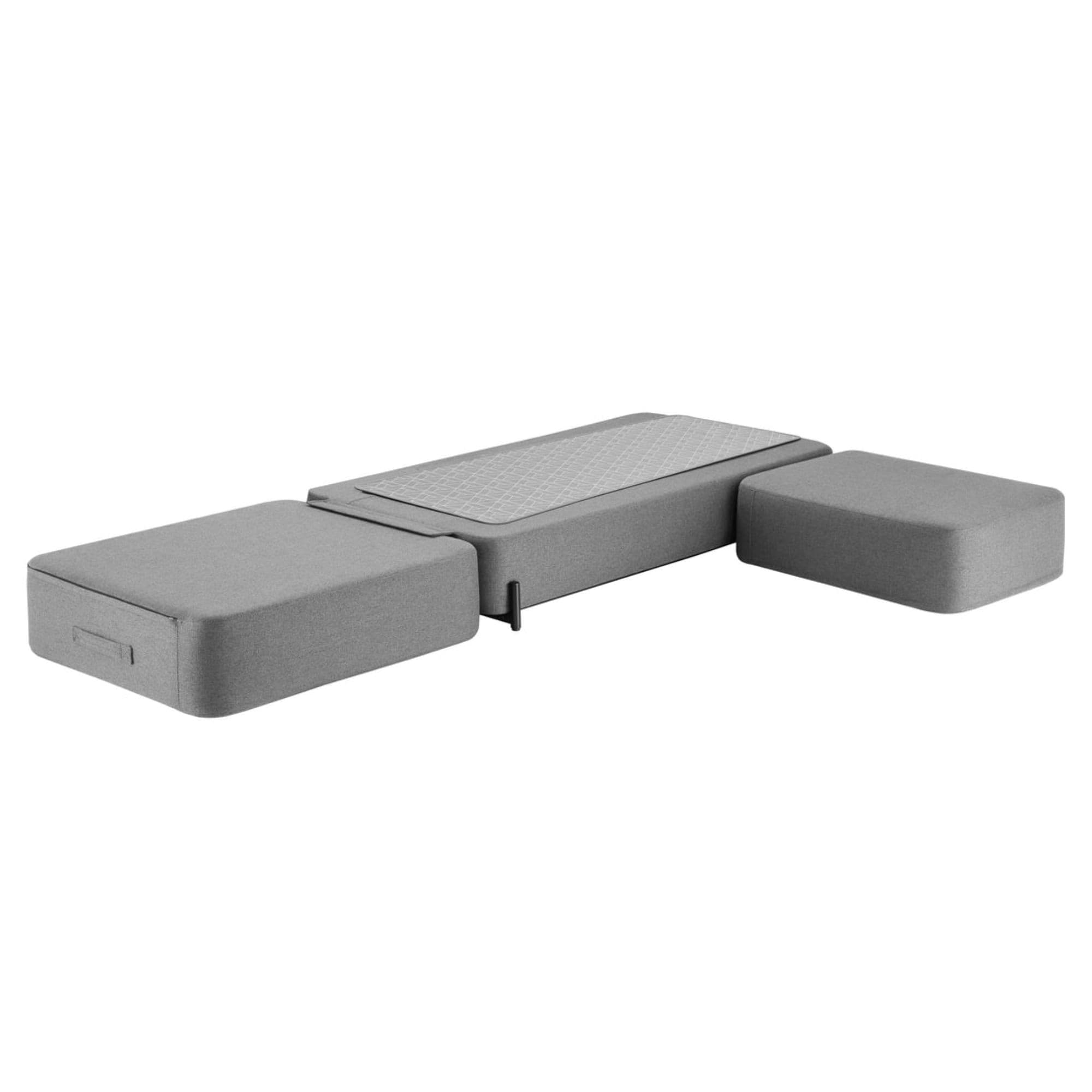 Ceragem S4 Home Massage Lounger Gray Variant Fully Extended In Bed Mode On White Background