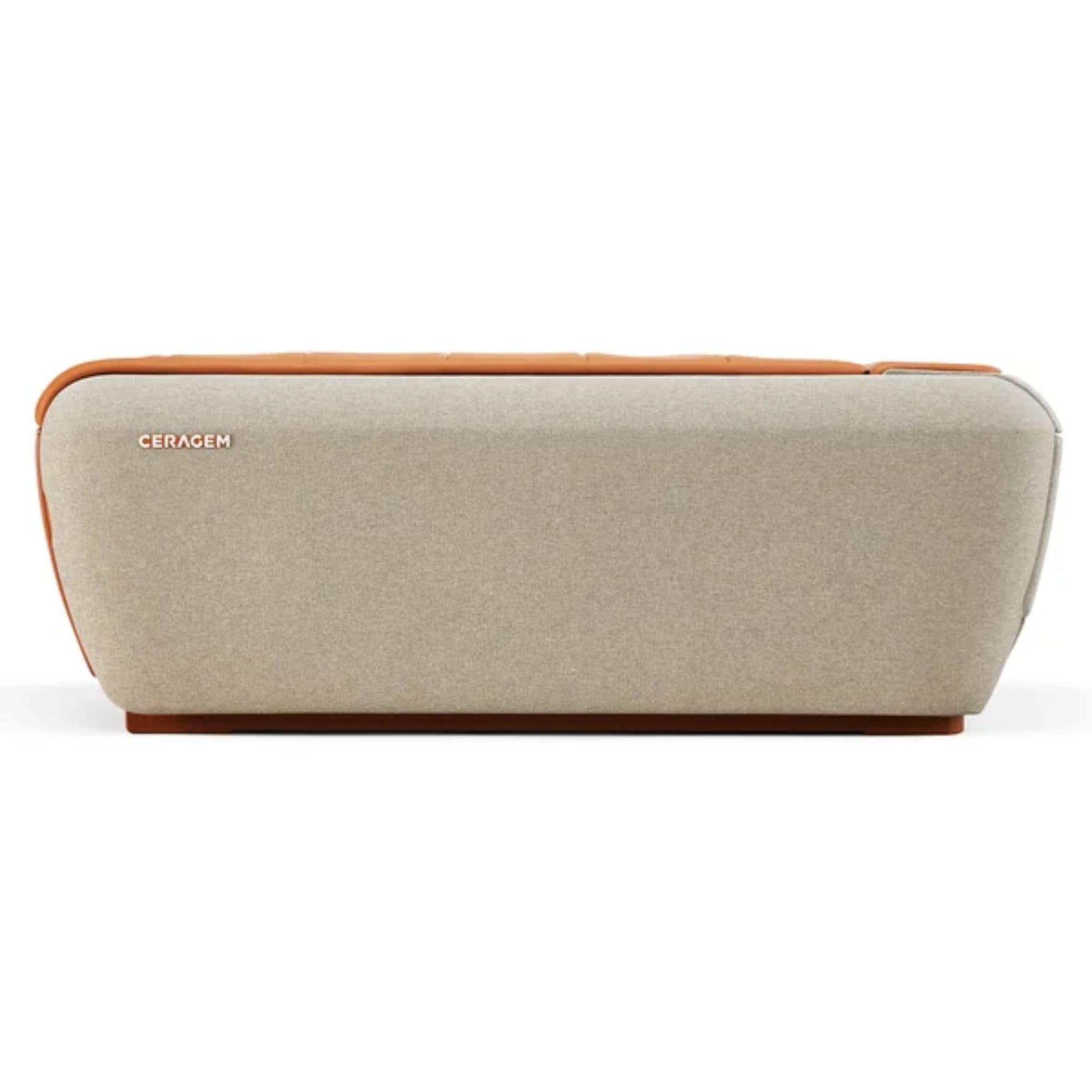 Ceragem V9 Therapeutic Massage Bed Front View Folded Of Brown Variant On White