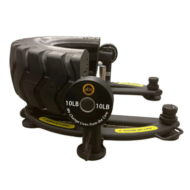 Commercial TireFlip 180 Training Machine Side View With 10LBS Plate On White Background