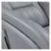 DIR Anode Adjustable Leg Shampoo Chair Close-Up View Of Gray Upholstered Armrest And Seat Stitching
