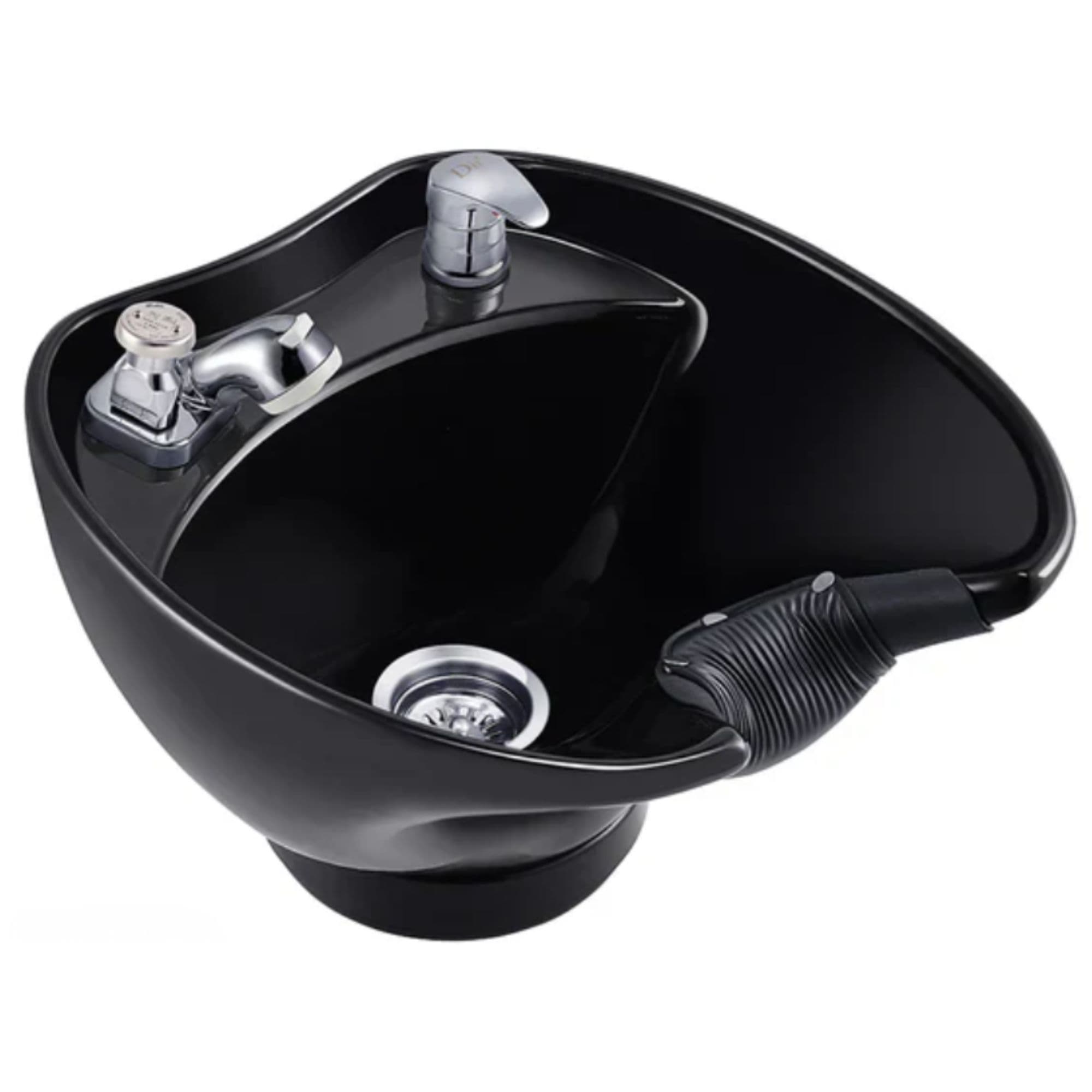 DIR Anode Salon Shampoo Chairs with Adjustable Leg Black Shampoo Wash Station On Clean Background