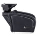 DIR Anode Salon Shampoo Chairs with Adjustable Leg Black Side View With Black Single Wash Sink On Clean Background