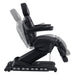 DIR Apollo 4-Motor Heated Medical Spa Chair Black Variant Side View Demonstrating Chair Adjustment Positions On White Background