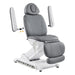 DIR Apollo 4-Motor Heated Medical Spa Chair Gray Variant Front Angled View Showing Adjustable Armrest Positions On White Background