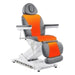 DIR Apollo 4-Motor Heated Medical Spa Chair Gray Variant Front Angled View With Heat Therapy Cushion Areas Highlighted