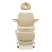 DIR Apollo 4-Motors Thermo Heated Med Spa Treatment Chair Beige Variant Front View With Raised Headrest On White Background