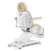 DIR Apollo 4-Motors Thermo Heated Med Spa Treatment Chair Beige Variant Rear View With Built-In Foot Pedal Control On White Background