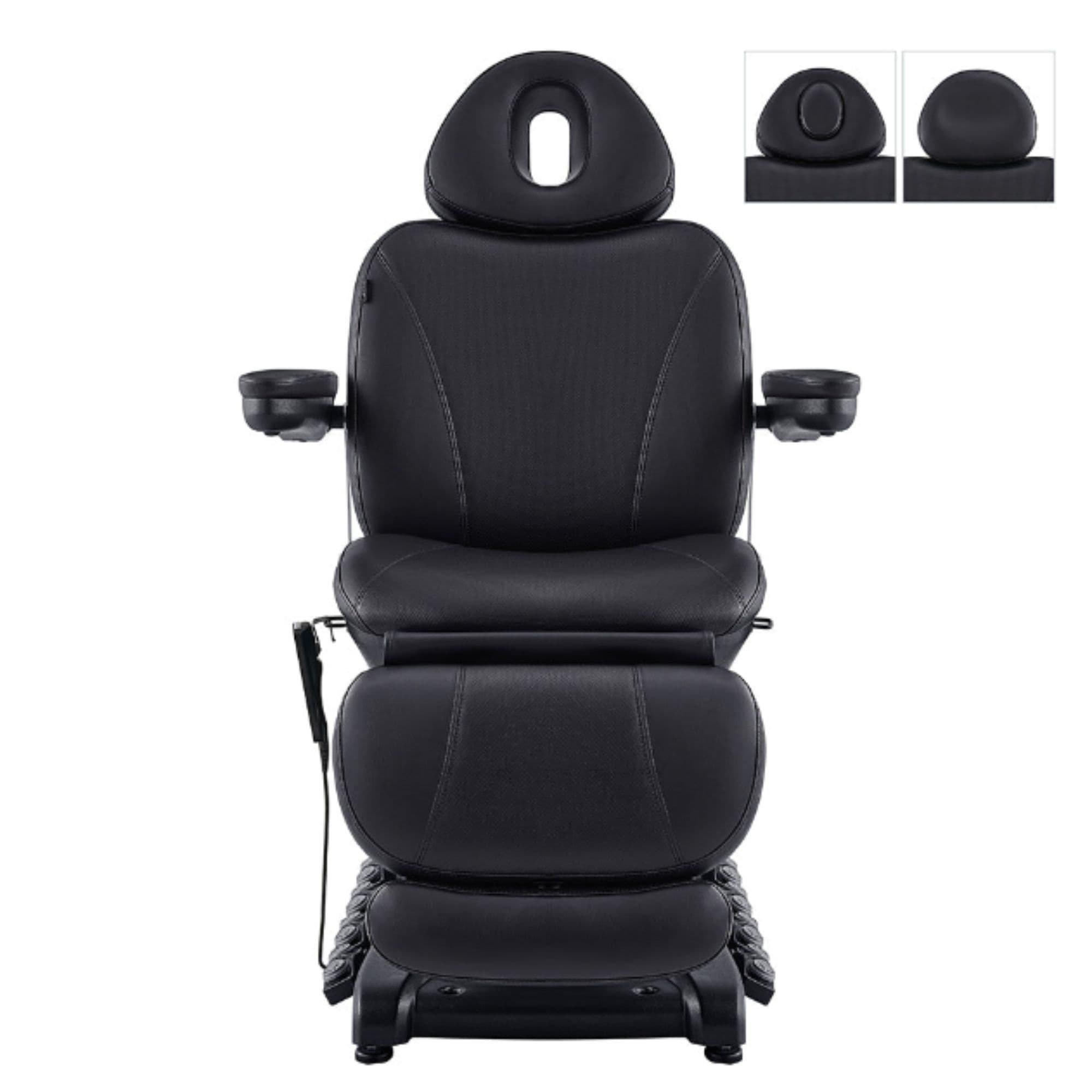 DIR Apollo 4-Motors Thermo Heated Med Spa Treatment Chair Black Variant Front View On White Background