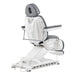 DIR Apollo 4-Motors Thermo Heated Med Spa Treatment Chair Gray Variant Rear View With Built-In Foot Pedal Control On White Background