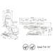 DIR Apollo 4-Motors Thermo Heated Med Spa Treatment Chair Product Dimension Diagram