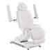 DIR Apollo 4-Motors Thermo Heated Med Spa Treatment Chair White Variant Front Angled View Showing Adjustable Armrest Positions On White Background