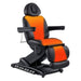 DIR Apollo 4-Motors Thermo Heated Treatment Chair Black Variant Front Angled View With Heat Therapy Cushion Areas Highlighted