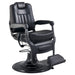 DIR Artura Modern Barber Chair Black Variant Front Angled View On White Background