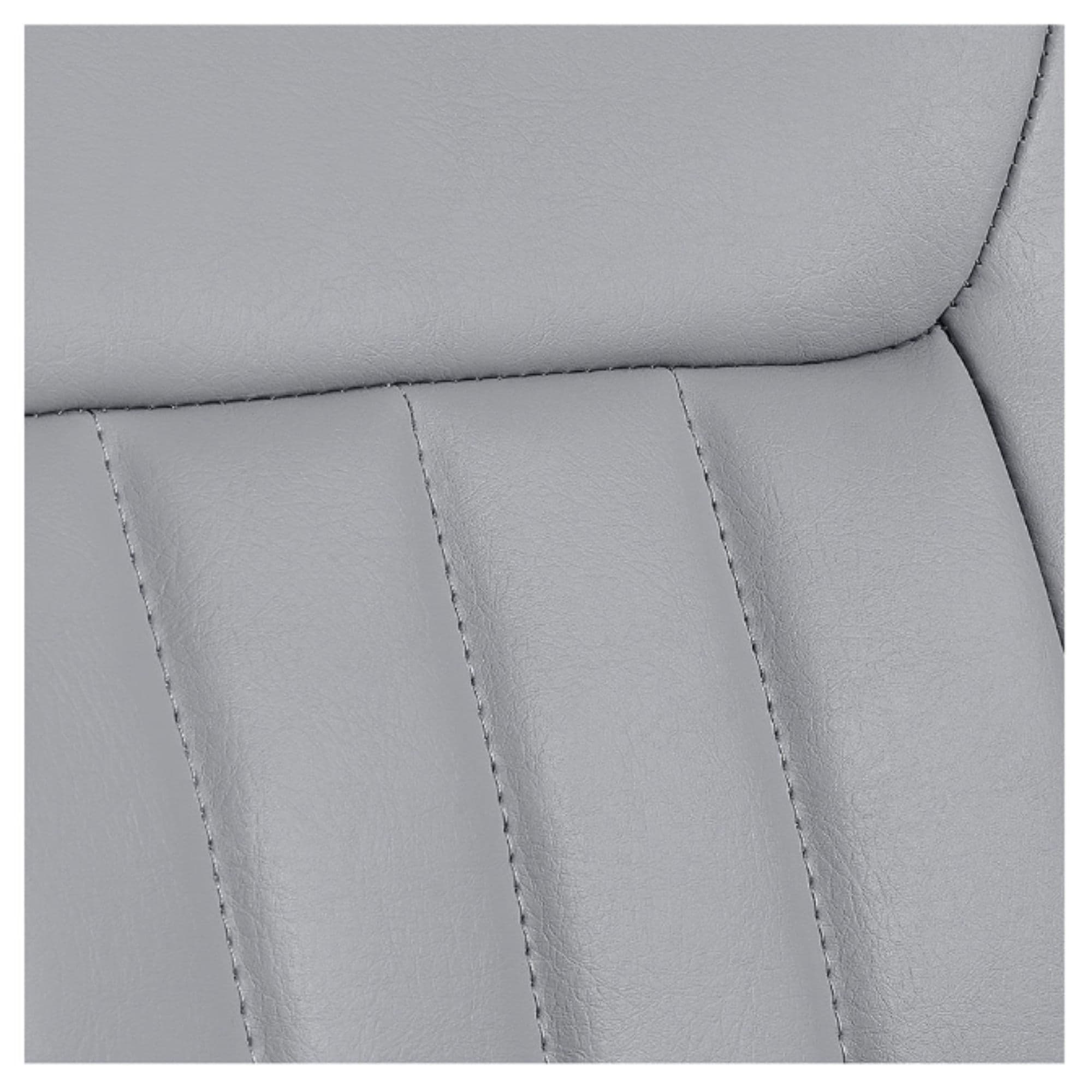 DIR Artura Modern Barber Chair Close-Up View Of Gray Upholstery With Stitching