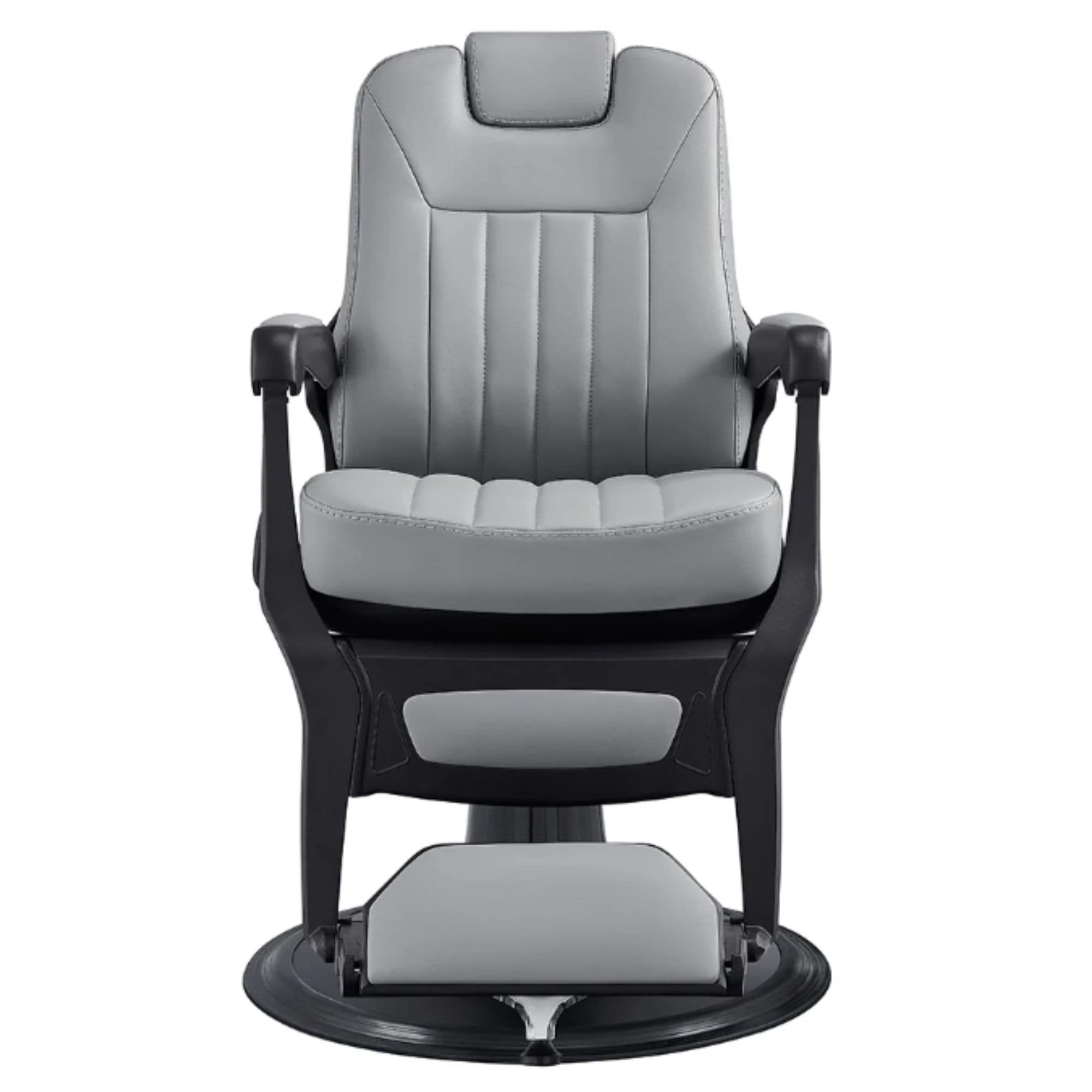 DIR Artura Modern Barber Chair Gray Variant Front View On White Background